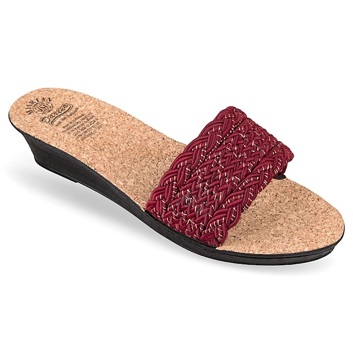 Papuci dama Mjartan 2501 Z02K bordo cu talpa pluta Papuci dama Mjartan 2501 Z02K bordo cu talpa pluta
