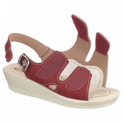 sandale pentru monturi ortopedice dama reglabile cu arici Mjartan 2815-N16 bordo