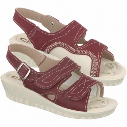 sandale pentru monturi dama ortopedice bordo Mjartan 2815-N16