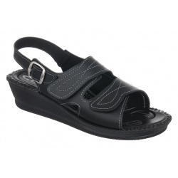 sandale pentru monturi ortopedice dama  negre Mjartan 2815-P02