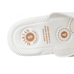Papuci ortopedici femei Mjartan 2814 P03W albi, brant gel Papuci ortopedici femei Mjartan 2814 P03W albi, brant gel
