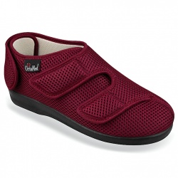 pantofi confort calapod lat, ultra reglabili - inclusiv la calcai, OrtoMed 6051-T16 bordo
