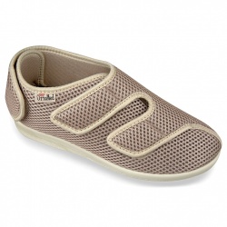 pantofi confort calapod lat bej femei, ultra-reglabili, inclusiv la calcai, OrtoMed 6051-T22 bej