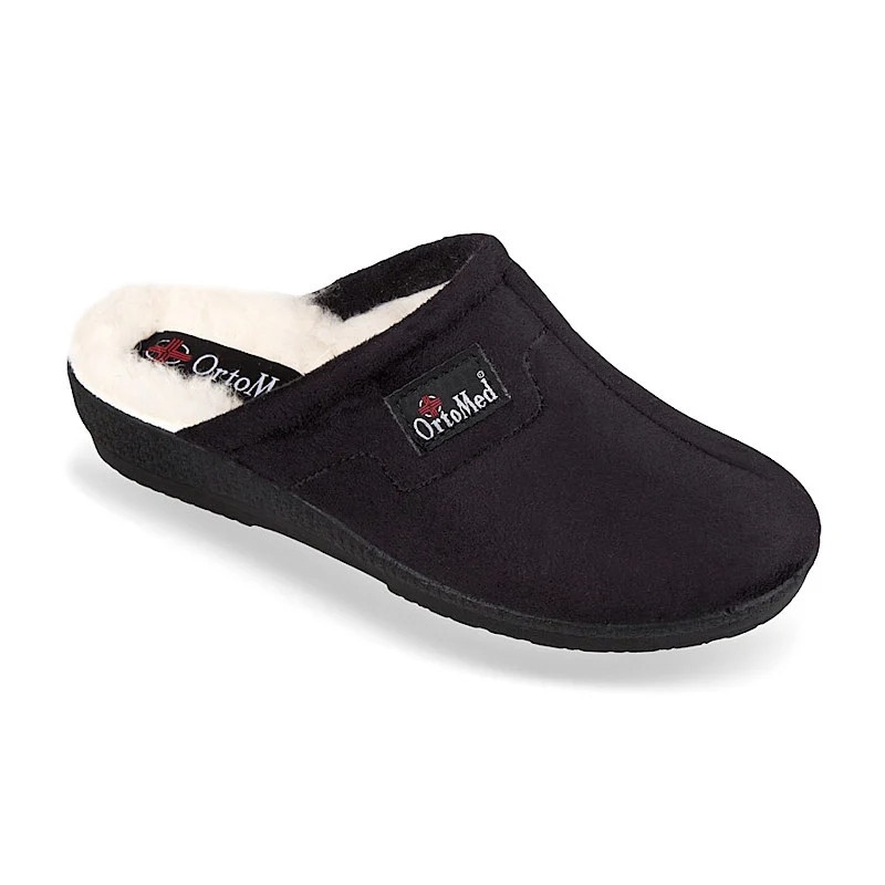 saboti de casa, imblaniti lana, pentru femei, OrtoMed® 825-T44 saboti de casa, imblaniti lana, pentru femei, OrtoMed® 825-T44