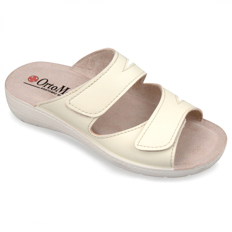 papuci bej pentru femei OrtoMed® 2601-G08-G01 papuci bej pentru femei OrtoMed® 2601-G08-G01