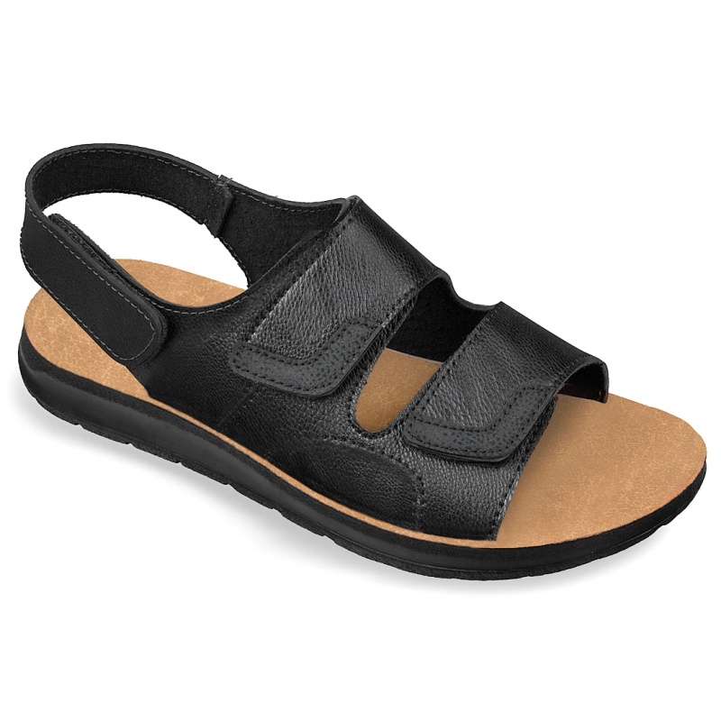 sandale calapod lat, negre, pentru barbati, OrtoMed® 2718-P442 sandale calapod lat, negre, pentru barbati, OrtoMed® 2718-P442