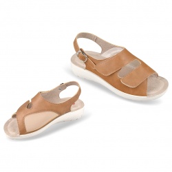 sandale calapod lat, maro, pentru femei, OrtoMed® 2606-G19