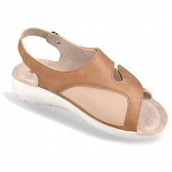 sandale calapod lat, maro, stretch interior, pentru femei, OrtoMed® 2606-G19
