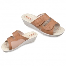 papuci confort, maro, pentru femei,Mjartan® 2817-G19