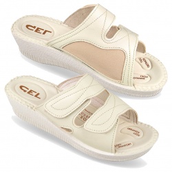 papuci confort, ecru, pentru femei, Mjartan® 2817-G09