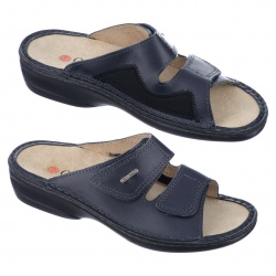 papuci piele naturala, bleumarin, dama, OrtoMed® 3701-P137