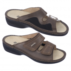 papuci piele naturala, maro, dama, OrtoMed® 3701-P78
