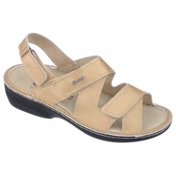 sandale piele naturala, aurii, dama, OrtoMed® 3705-P140