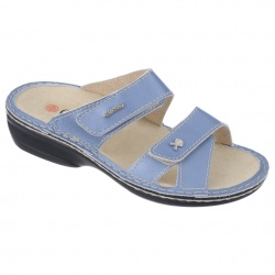 papuci piele naturala, bleu, dama, OrtoMed® 3702-P135