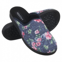 saboti de casa, calapod lat, dama, blu jeans, Mjartan® 607-LC74-L27