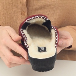 saboti de casa, imblaniti lana, pentru femei, OrtoMed® 8059-T05