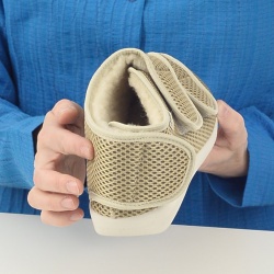 ghete imblanite, reglabile si la calcai, bej, pentru femei, OrtoMed® 8051-T22