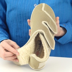 ghete imblanite, reglabile, bej, pentru femei, OrtoMed® 8051-T22