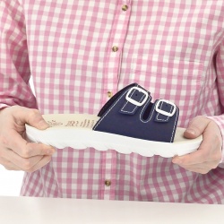 papuci vara, talpa joasa, bleumarin, dama, Mjartan 2205-P16 reglabili