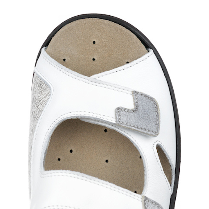 sandale ortopedice albe pentru monturi femei PodoWell Damas